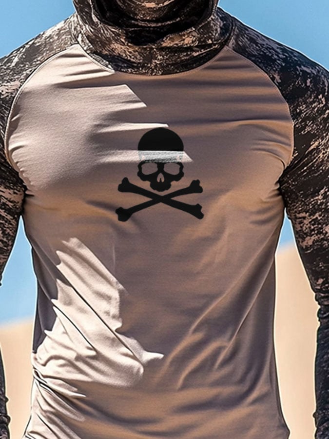 Men's Outdoor Sun Protection Breathable Cool Hooded Sun Protection Long Sleeve Top