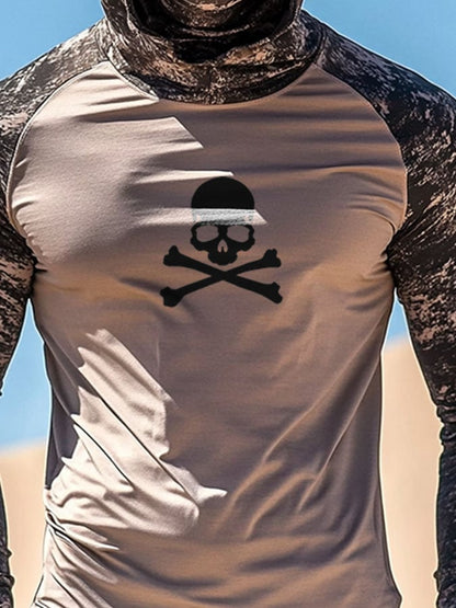 Men's Outdoor Sun Protection Breathable Cool Hooded Sun Protection Long Sleeve Top
