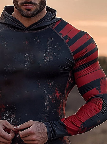 Men's Outdoor Sun Protection Cool Hooded Sun Protection Long Sleeve Top