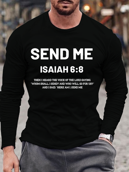 Send Me Christian Cotton Long Sleeve T-Shirt