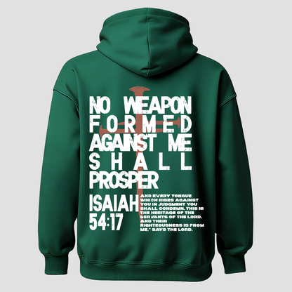 No Weapon Formed Against Me Shall Prosper Printed Men's Hoodie