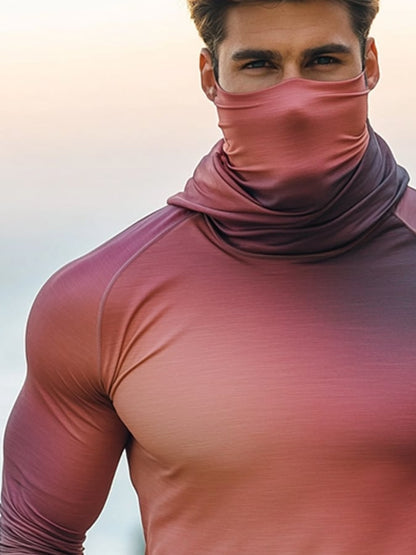 Men's Outdoor Sun Protection Breathable Cool Hooded Sun Protection Long Sleeve Top