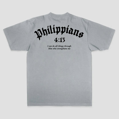 Philippians 4:13 I Can Do All Things Through Him Who Strengthens Me Printed Men's T-shirt