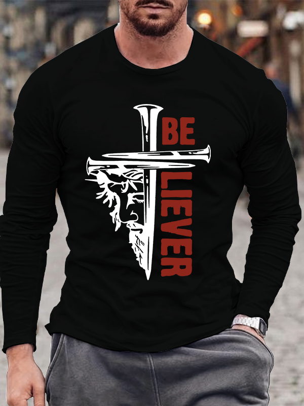 Believer Christian Cotton Long Sleeve T-Shirt