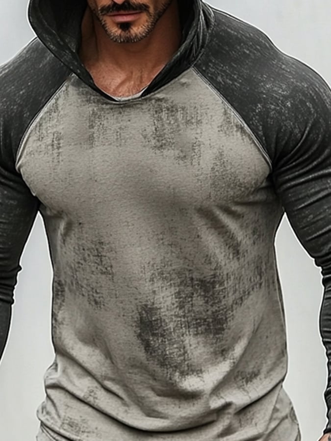 Men's Outdoor Sun Protection Cool Hooded Sun Protection Long Sleeve Top