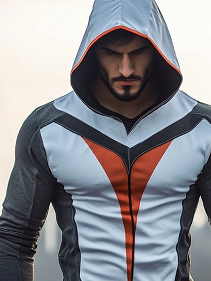 Men's Outdoor Sun Protection Cool Hooded Sun Protection Long Sleeve Top