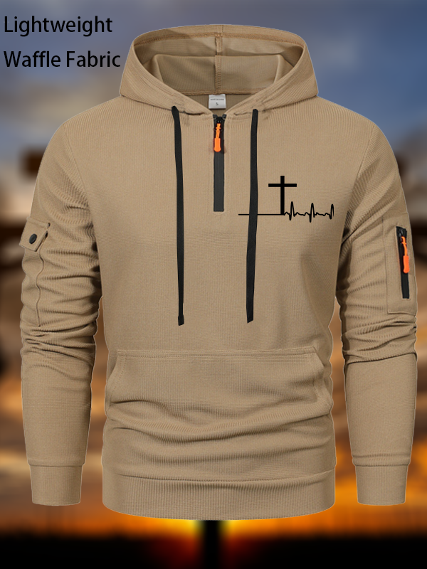 ECG Cross Zipper Hoodies