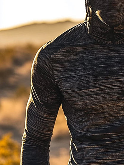 Men's Outdoor Sun Protection Breathable Cool Hooded Sun Protection Long Sleeve Top