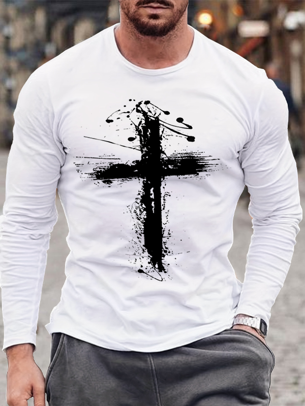 Brush Cross Long Sleeve T-Shirt