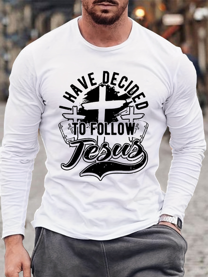 I Have Decided To Follow Jesus Jesus God  Christian Cotton Long Sleeve T-Shirt