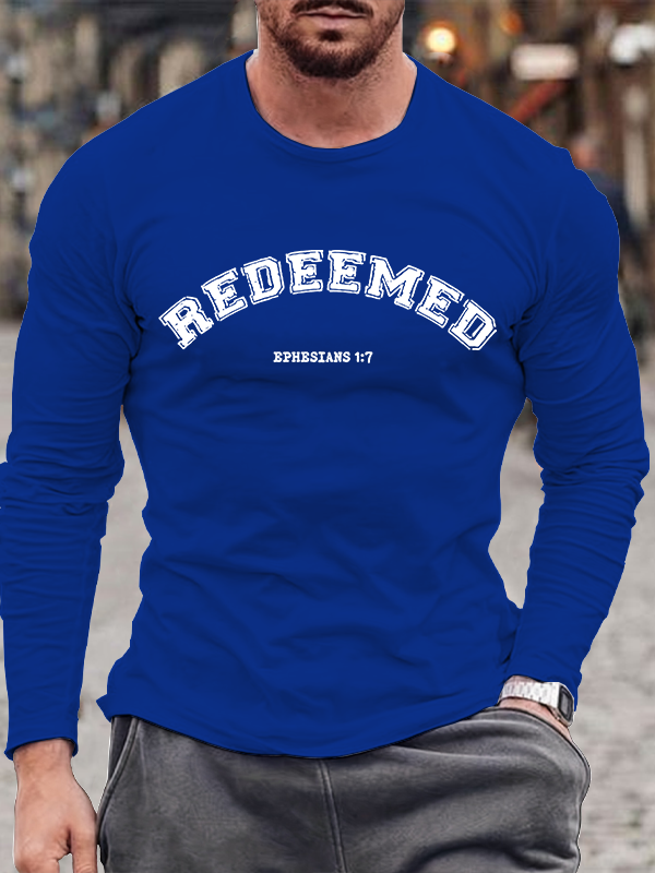Redeemed Jesus God Christian Cotton Long Sleeve T-Shirt