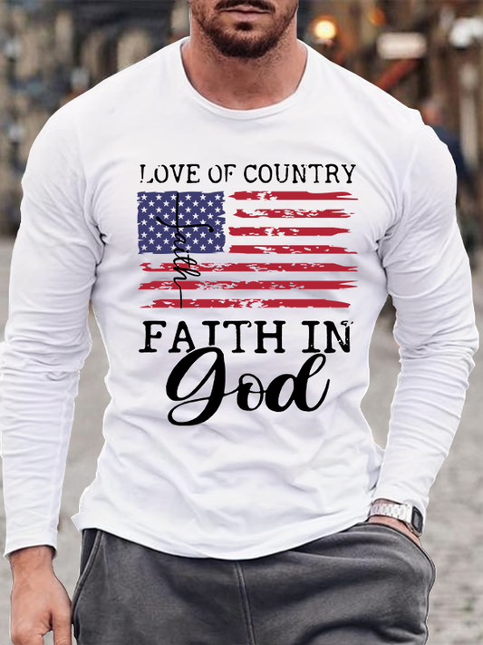 Faith In God Jesus God Christian Cotton Long Sleeve T-Shirt