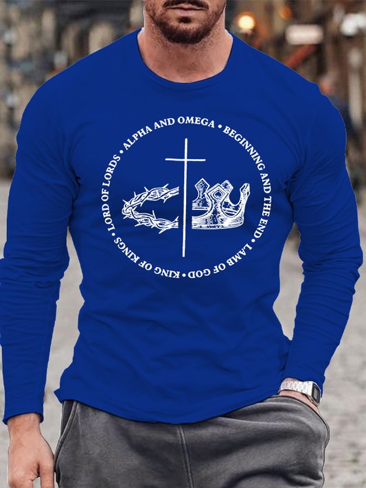 King Of Kings  Jesus God Christian Cotton Long Sleeve T-Shirt