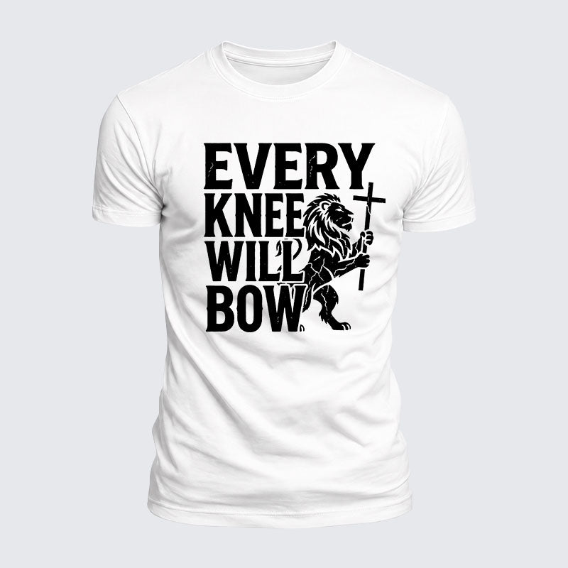 Luxe Mercerized Cotton Tee - Every Knee Will Bow