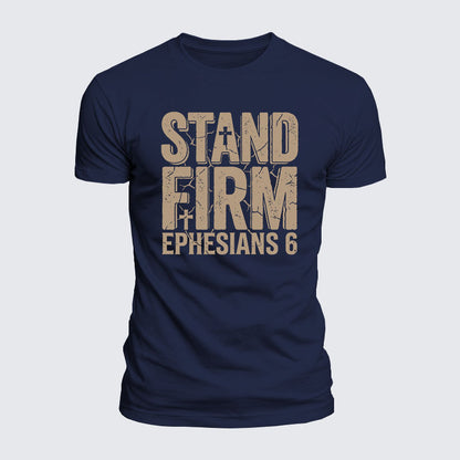 Luxe Mercerized Cotton Tee - Stand Firm Ephesians 6