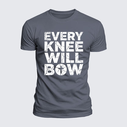 Luxe Mercerized Cotton Tee -  Every Knee Will Bow