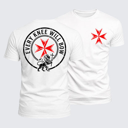 Luxe Mercerized Cotton Tee -  Every Knee Will Bow