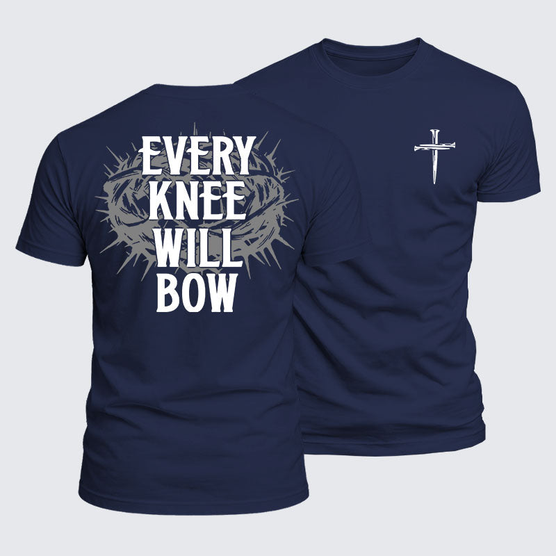 Luxe Mercerized Cotton Tee -  Every Knee Will Bow