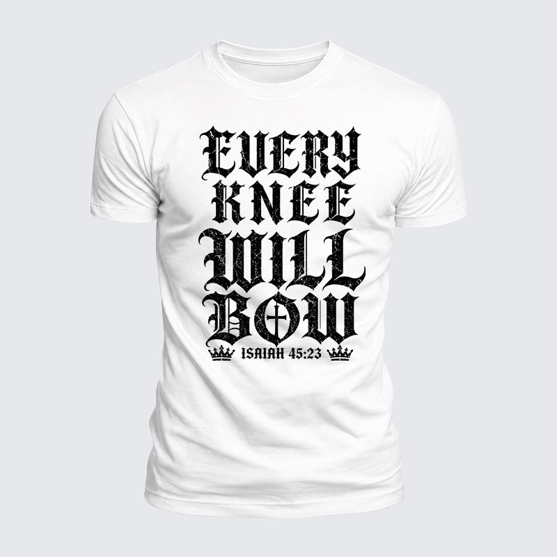 Luxe Mercerized Cotton Tee -  Every Knee Will Bow