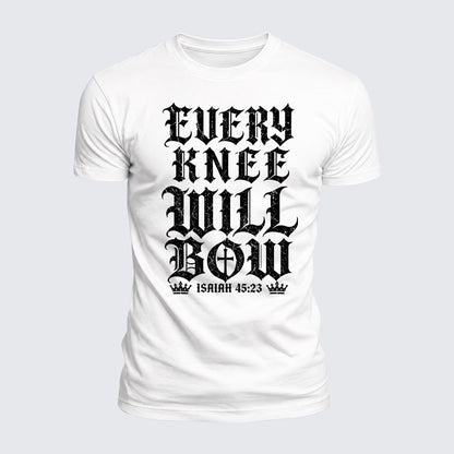 Luxe Mercerized Cotton Tee -  Every Knee Will Bow