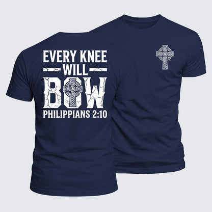 Luxe Mercerized Cotton Tee -  Every Knee Will Bow