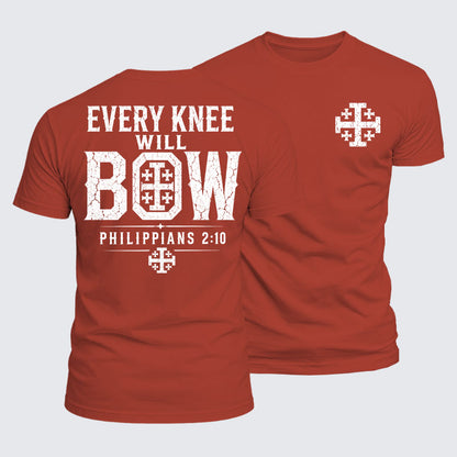 Luxe Mercerized Cotton Tee -  Every Knee Will Bow