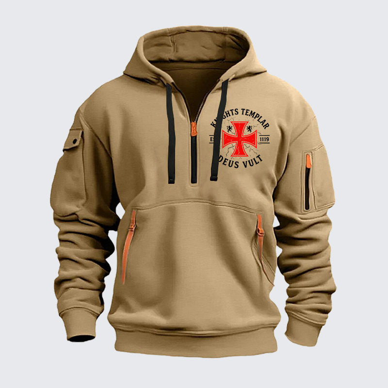 Zipper Hoodies - Knights Templar Deus Vult