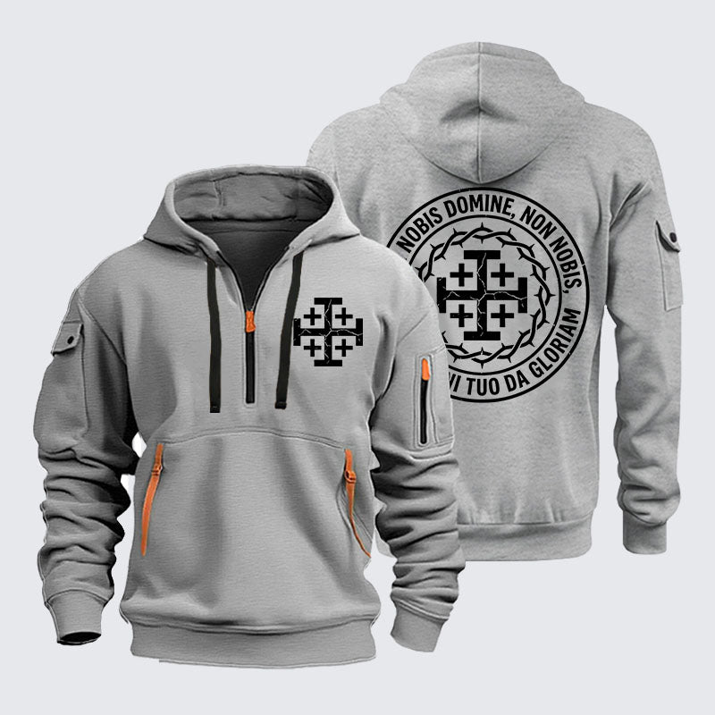 Zipper Hoodies -  Non Nobis Domine, Non Nobis, Sed Nomini Tuo Da Gloriam