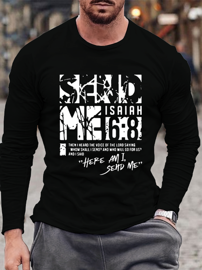 Send Me Isaiah 6:8 Jesus God Christian Cotton Long Sleeve T-Shirt