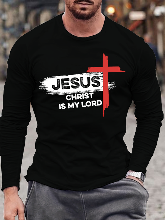 Jesus Christ Is My Lord Jesus God Christian Cotton Long Sleeve T-Shirt