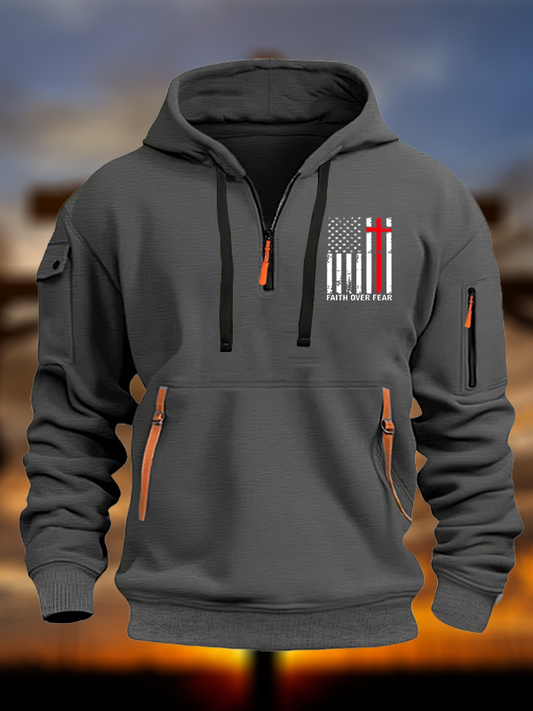Faith Over Fear Jesus God Christian Zipper Hoodies