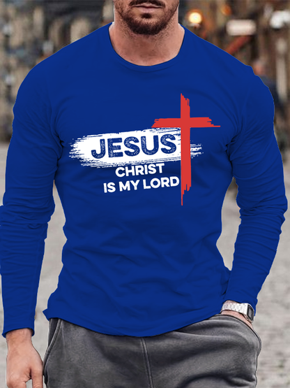 Jesus Christ Is My Lord Jesus God Christian Cotton Long Sleeve T-Shirt