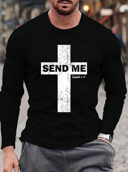 Send Me Isaiah 6:8 Jesus God Christian Cotton Long Sleeve T-Shirt
