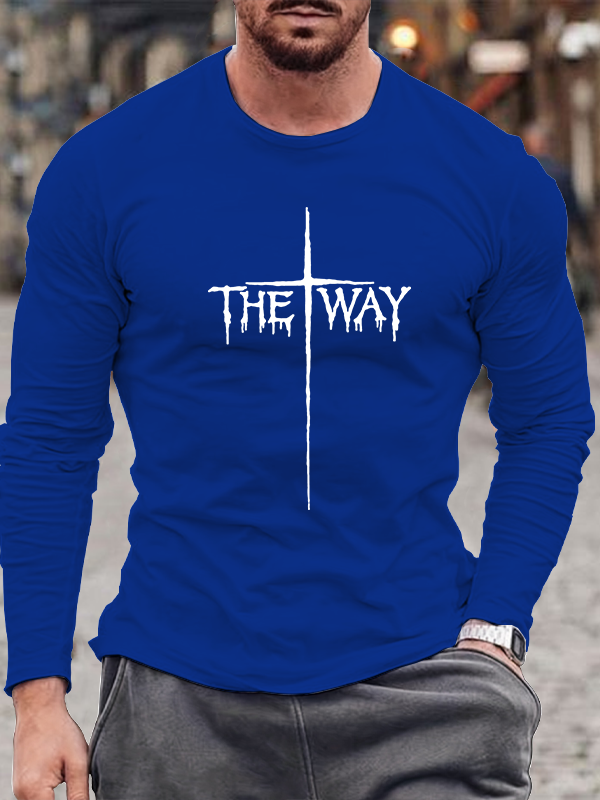The Way Cross Faith Jesus God Christian Cotton Long Sleeve T-Shirt