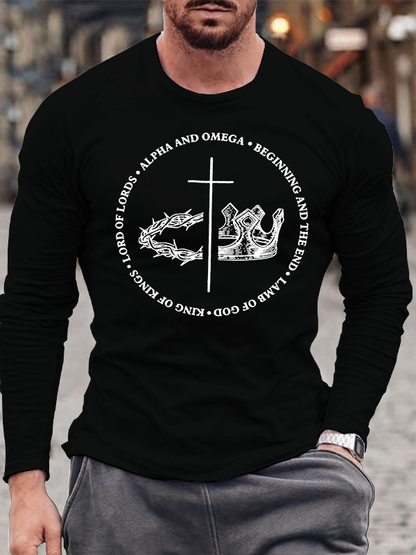 King Of Kings  Jesus God Christian Cotton Long Sleeve T-Shirt