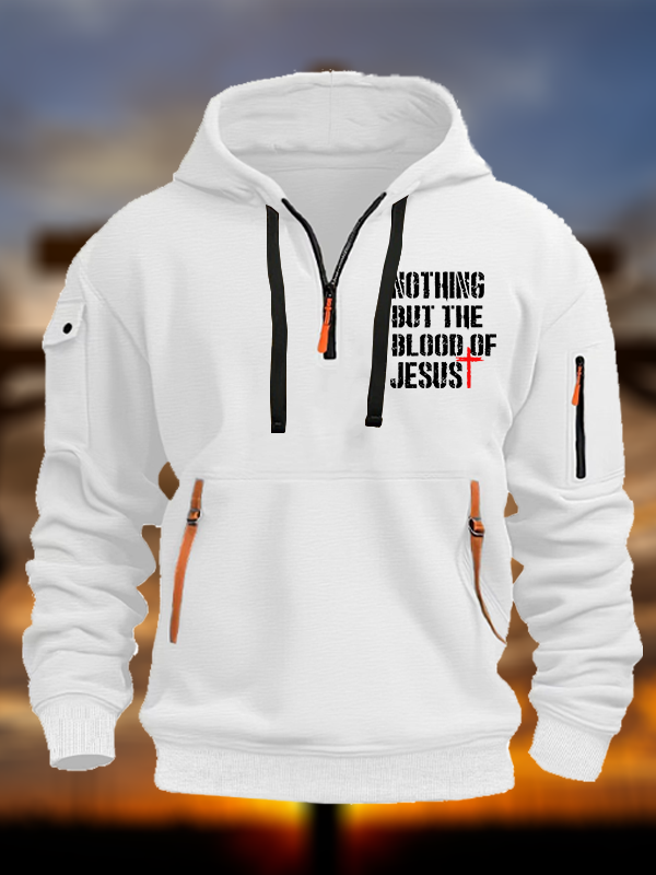 Nothing but The Blood of Jesus Jesus God Christian Zipper Hoodies