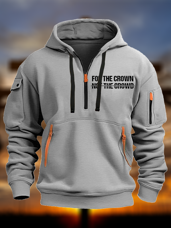 For The Crown Not The Crowd Jesus God Christian Zipper Hoodies