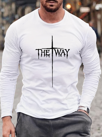 The Way Cross Faith Jesus God Christian Cotton Long Sleeve T-Shirt