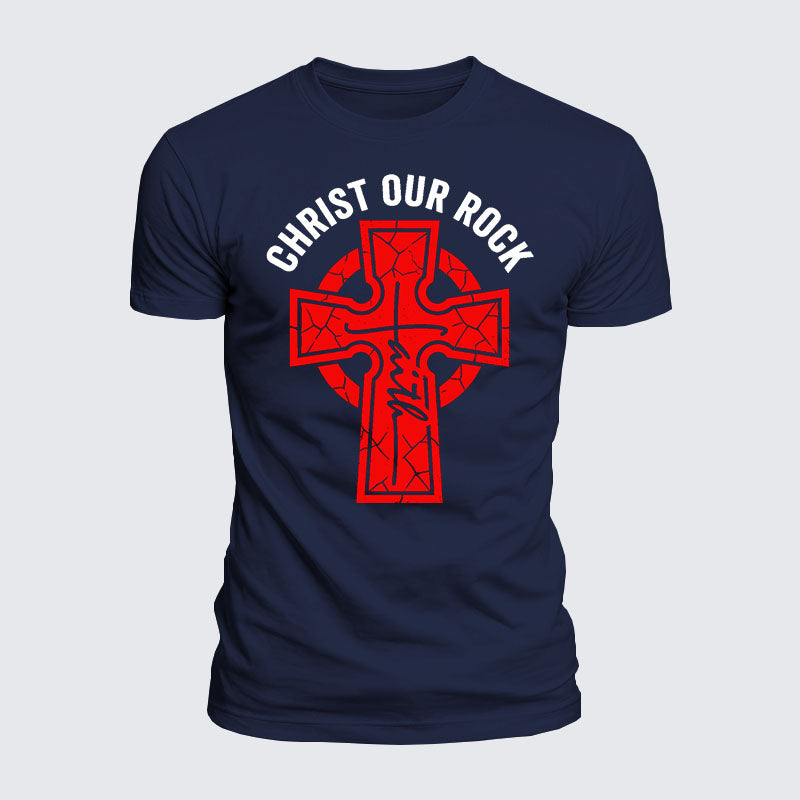 Luxe Mercerized Cotton Tee - Christ Our Rock