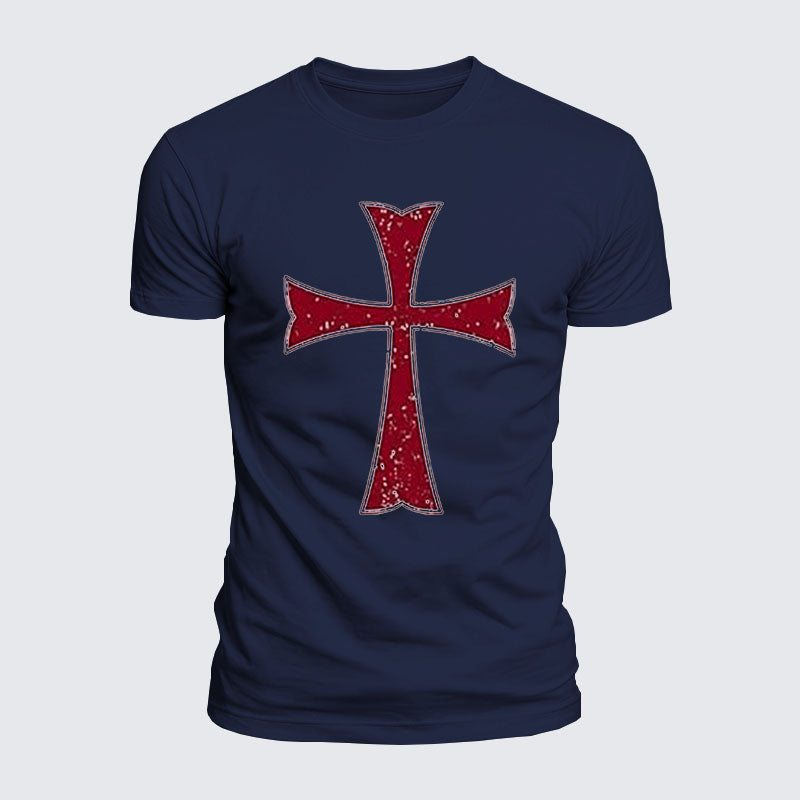 Luxe Mercerized Cotton Tee - Knights Templar Crusader Cross
