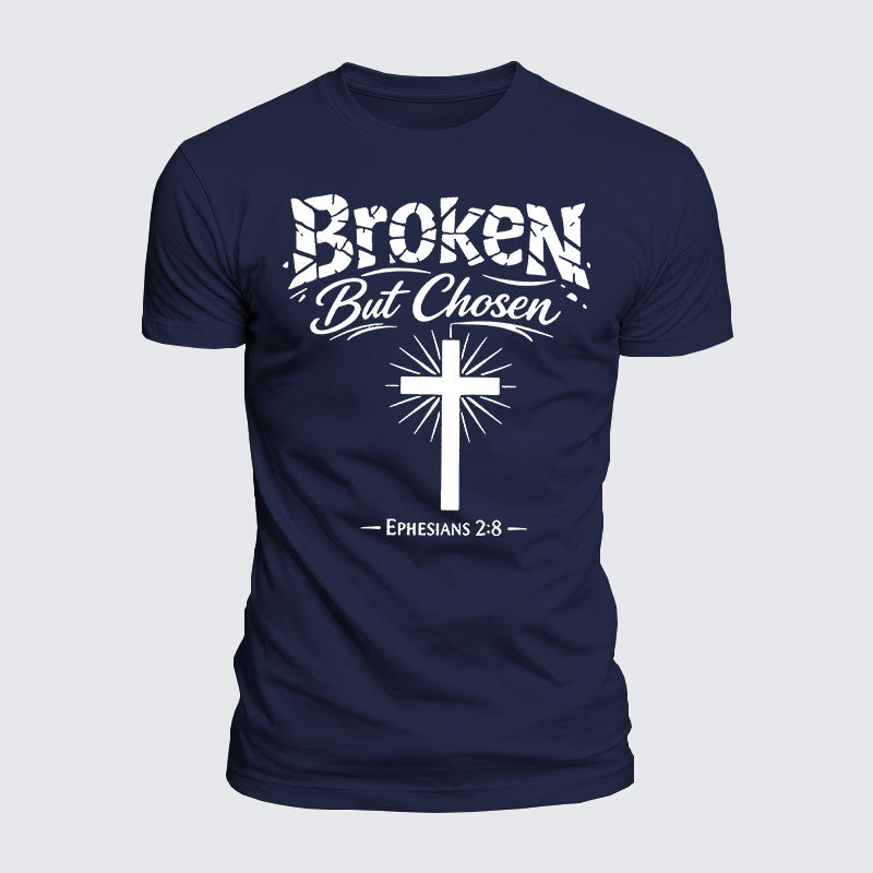 Luxe Mercerized Cotton Tee - Broken But Chosen