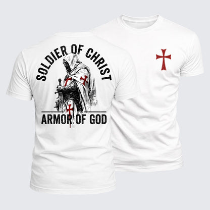 Luxe Mercerized Cotton Tee - Soldier of Christ Armor Of God Crusader Spirit
