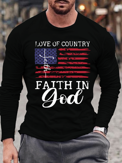 Faith In God Jesus God Christian Cotton Long Sleeve T-Shirt