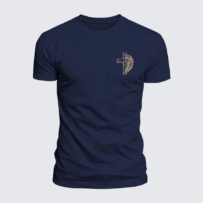 Luxe Mercerized Cotton Tee - Cross Lion