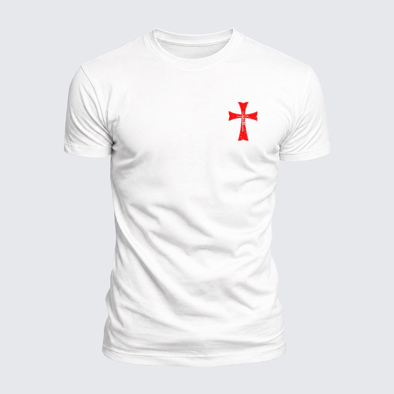 Luxe Mercerized Cotton Tee - Knights Templar Crusader Cross Faith