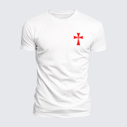 Luxe Mercerized Cotton Tee - Knights Templar Crusader Cross Faith