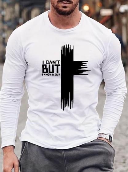 I Can't But I Know A Guy  Jesus God Christian Cotton Long Sleeve T-Shirt