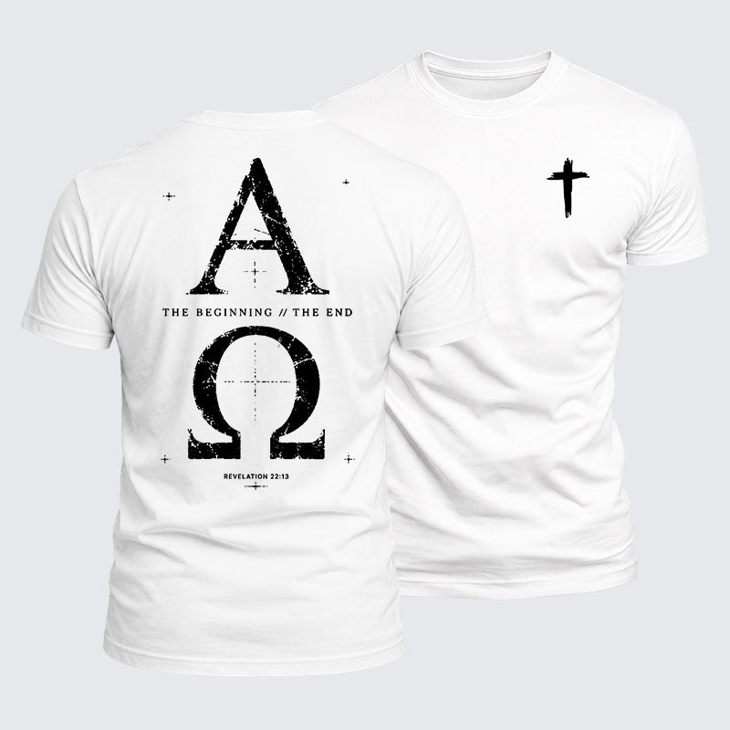Luxe Mercerized Cotton Tee - Alpha and the Omega Revelation 22:13