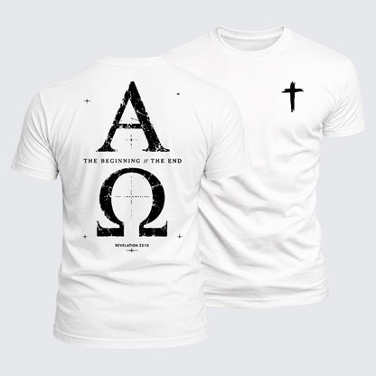 Luxe Mercerized Cotton Tee - Alpha and the Omega Revelation 22:13