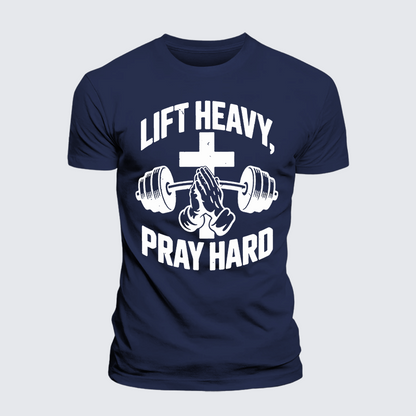 Luxe Mercerized Cotton Tee - Lift Heavy Pray Hard